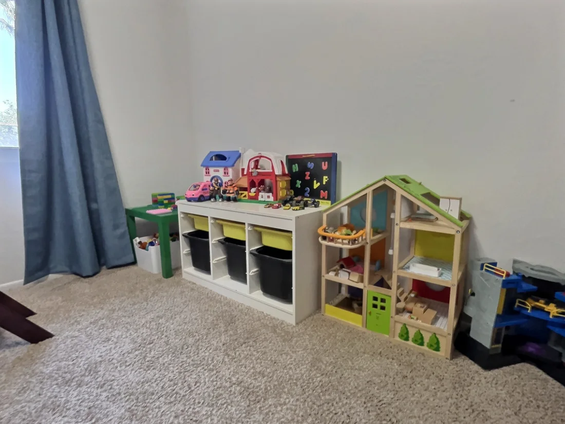 Toys and room to play in The Walcott’s bunk room.